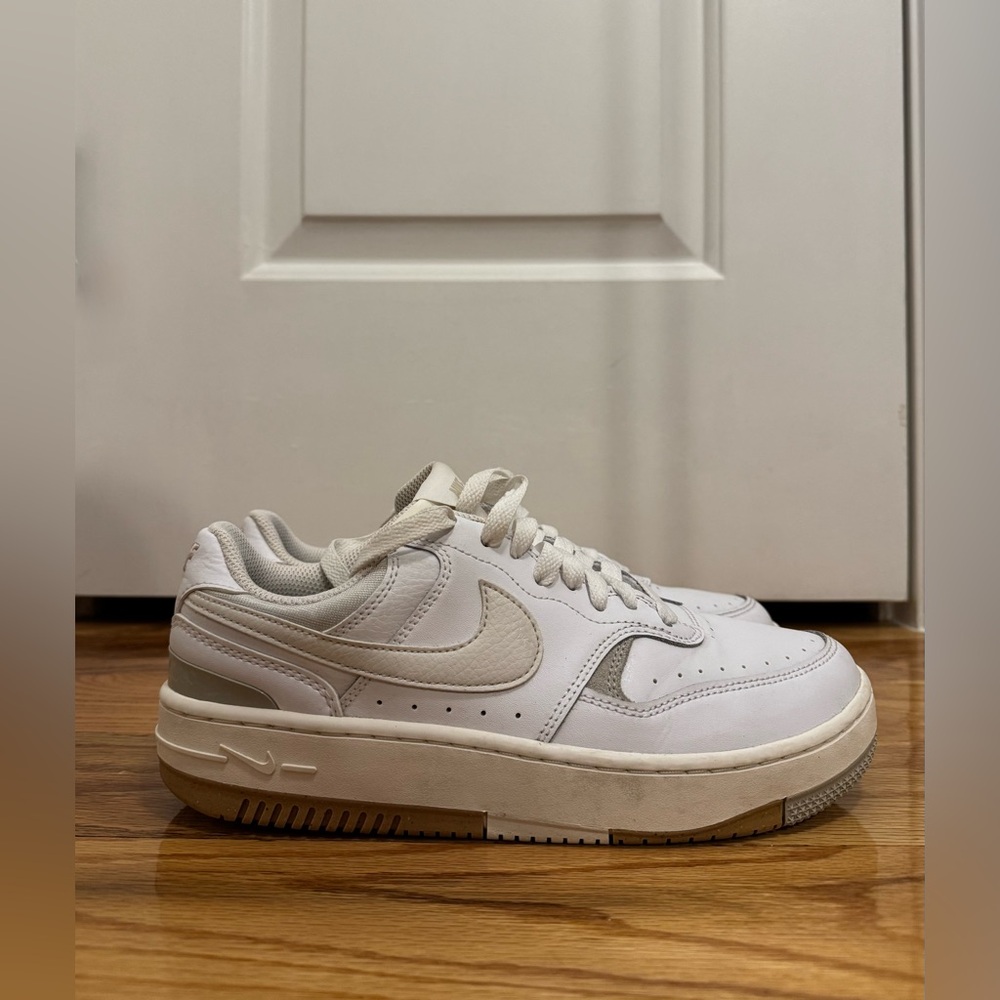 Women’s Nike Gamma Force Casual Sneakers, Size 8, Beige and White color